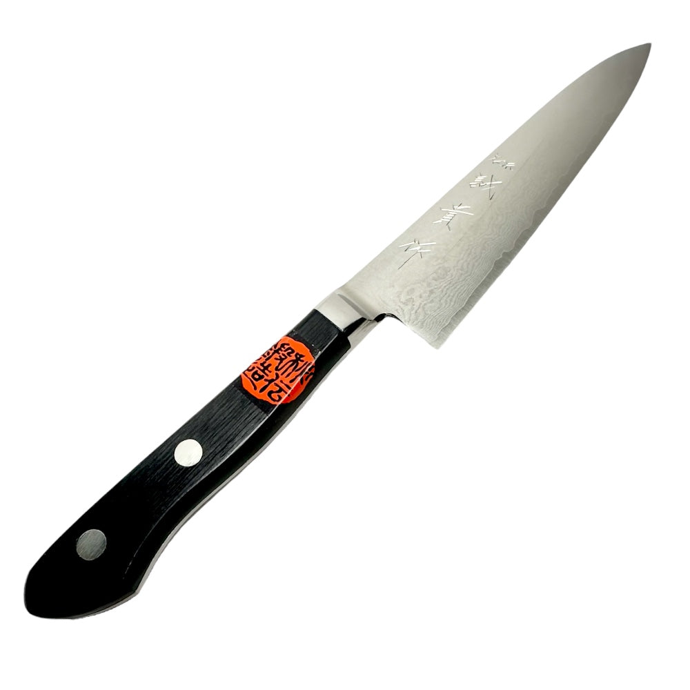 VG-10 Petty Knife by Shegeki Tanaka on white background