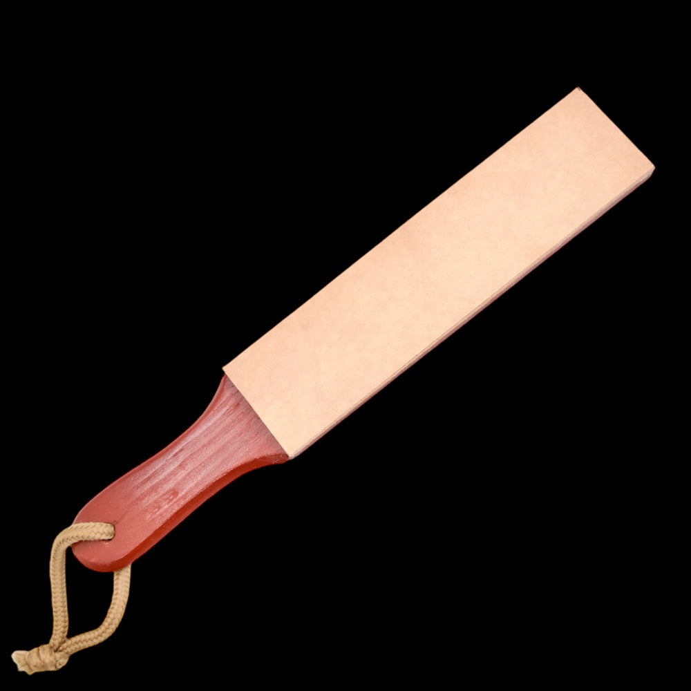 Leather Strop with American White Oak Base – Burrfection Store
