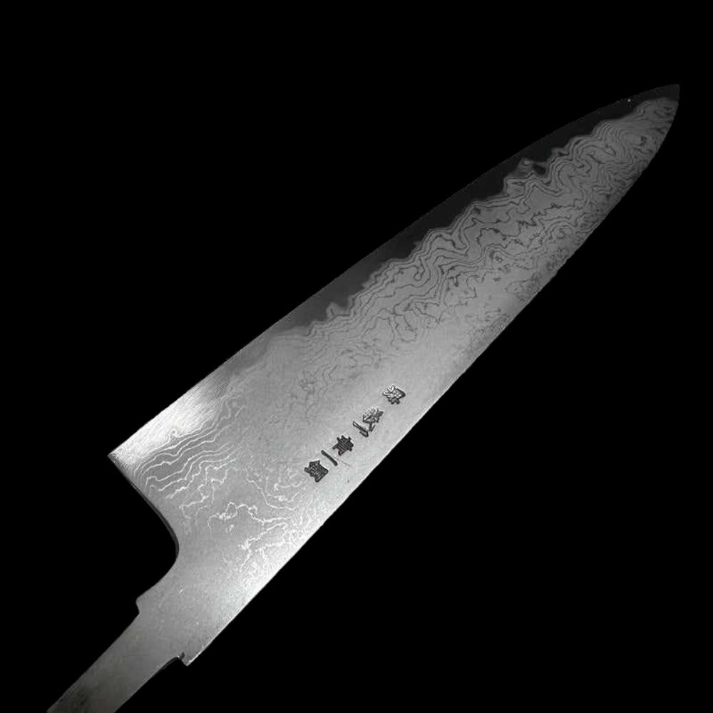Yoshikazu Tanaka — Blue #1 Damascus 240mm Gyuto No Handle