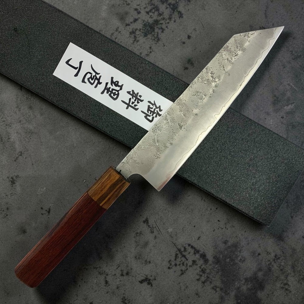 Tokushu Knife Nashiji Ginsan #3 Bunka with Rosewood Wa Handle
