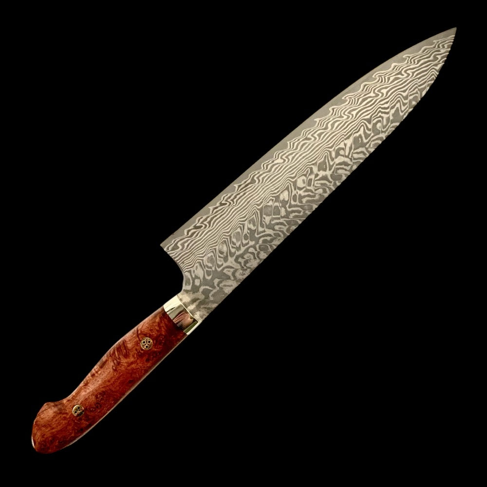 Yoshimi Kato SG2 V Damascus Gyuto 210mm with Special Edition Karin Yo Handle (B - Grade)