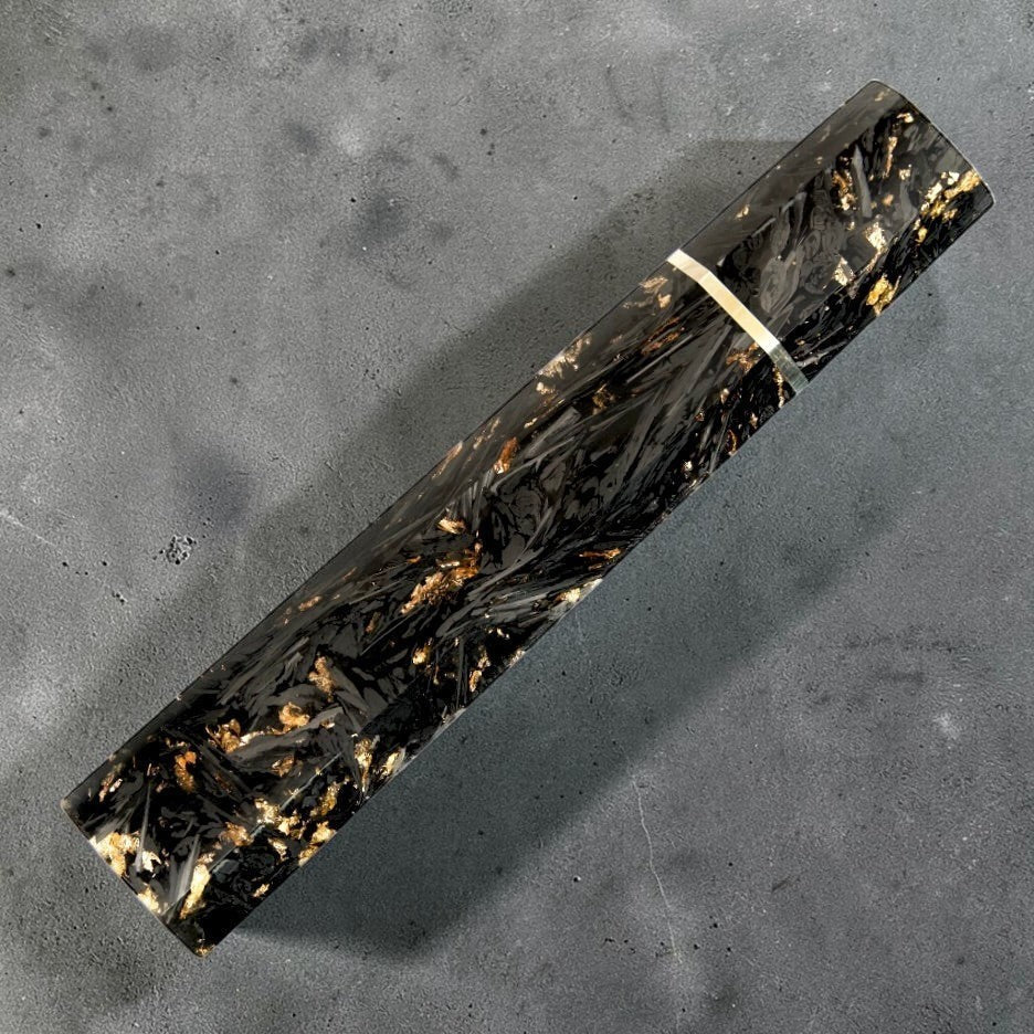 Tokushu Shattered Carbon Gold Wa Handle - Small