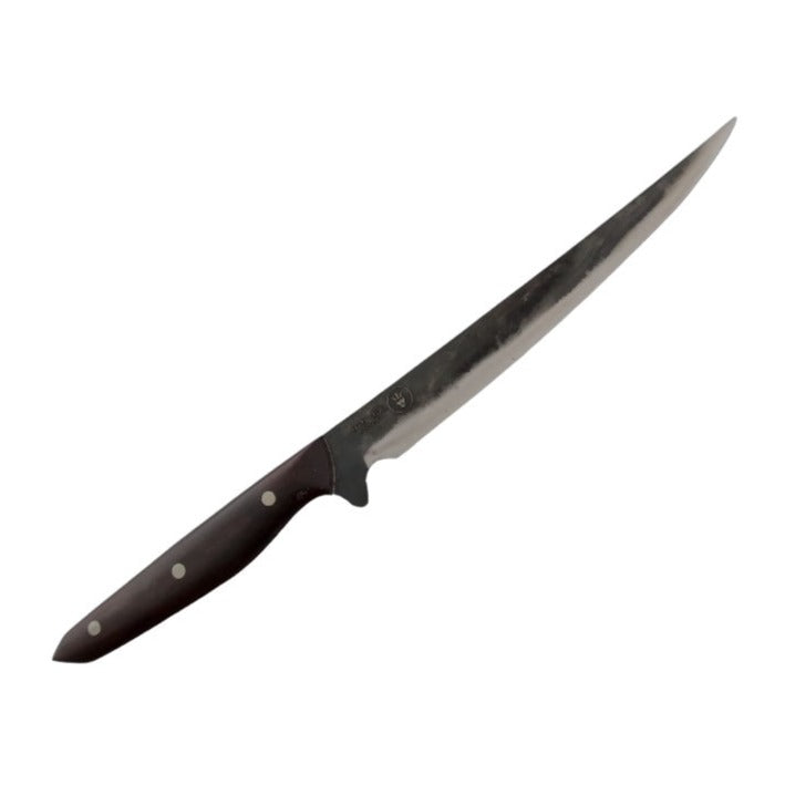 Filet Knife by Dao Vua with rosewood handle and kurouchi finish