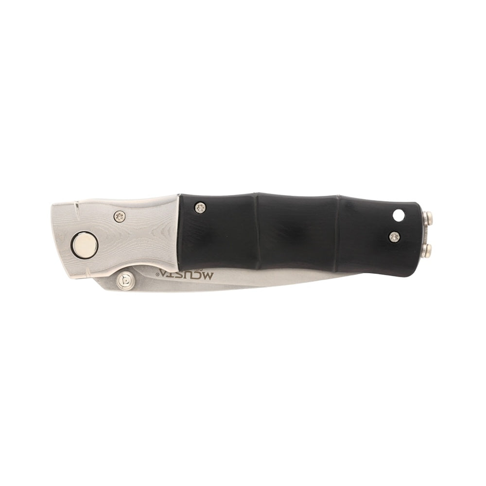 Mcusta Shinra Mixture Bamboo SPG2 San Mai Black Pakkawood 3.75" Folding Knife