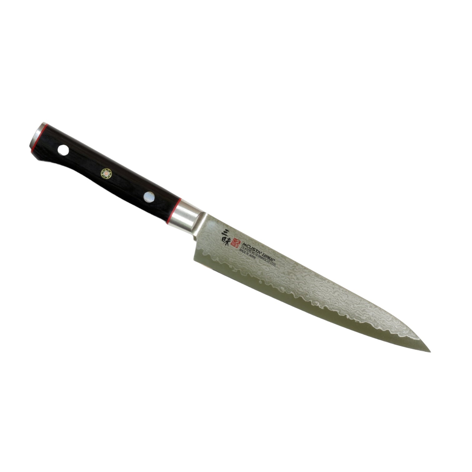 Cuchillo de pelar Mcusta Zanmai Classic Pro Petty VG-10 Core Damascus de 150 mm