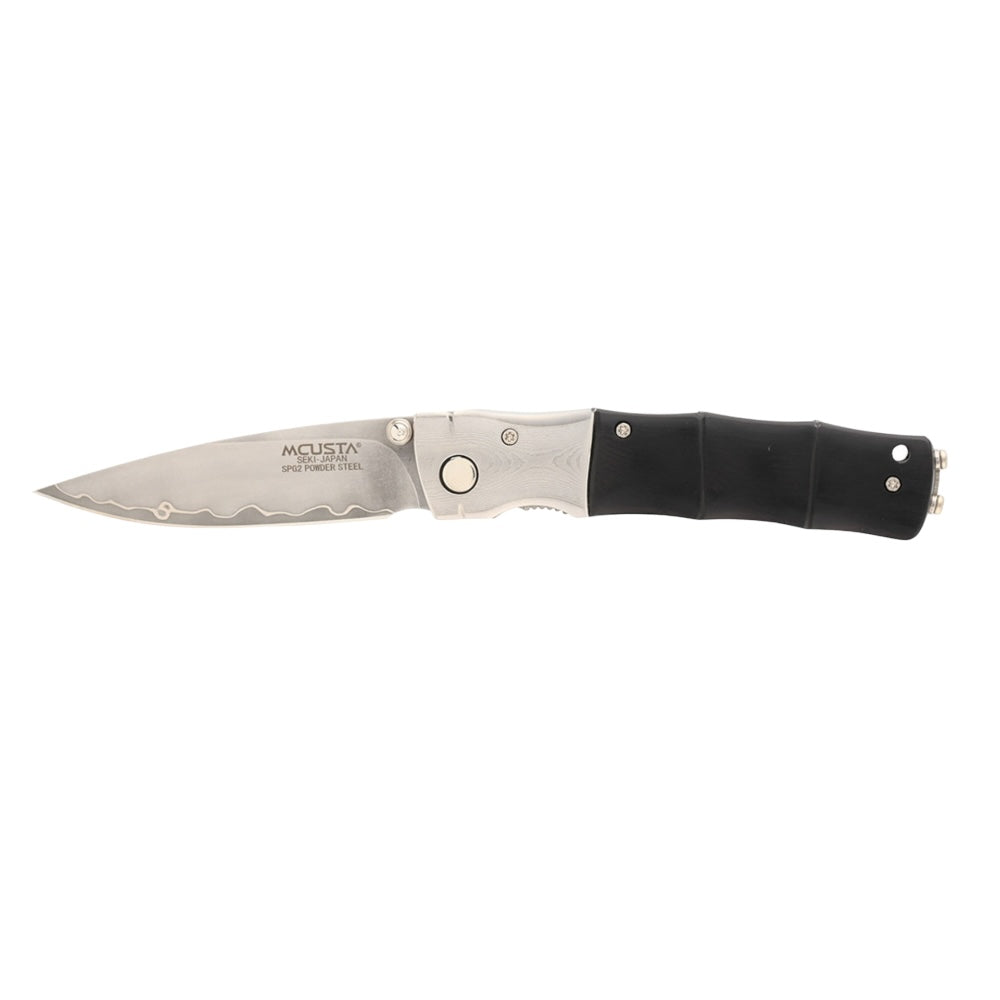 Mcusta Shinra Mixture Bamboo SPG2 San Mai Black Pakkawood 3.75" Folding Knife