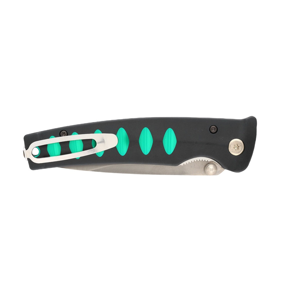 Mcusta Katana VG-10 Core San Mai Black/Green Anodized Aluminum 4.25" Folding Knife