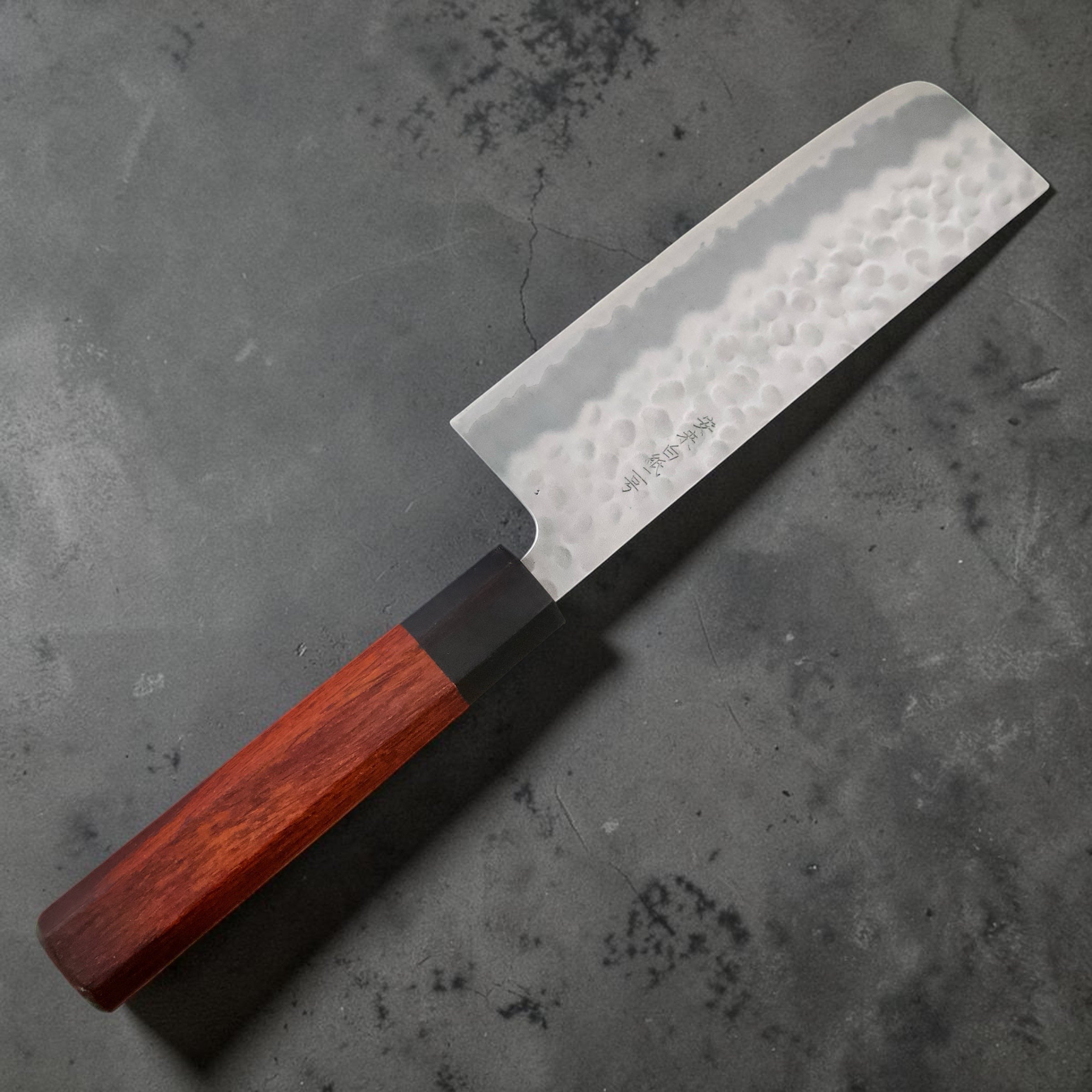 TOKUSHU KNIFE Stainless Clad White #2 175mm Nakiri with Rosewood wa Handle