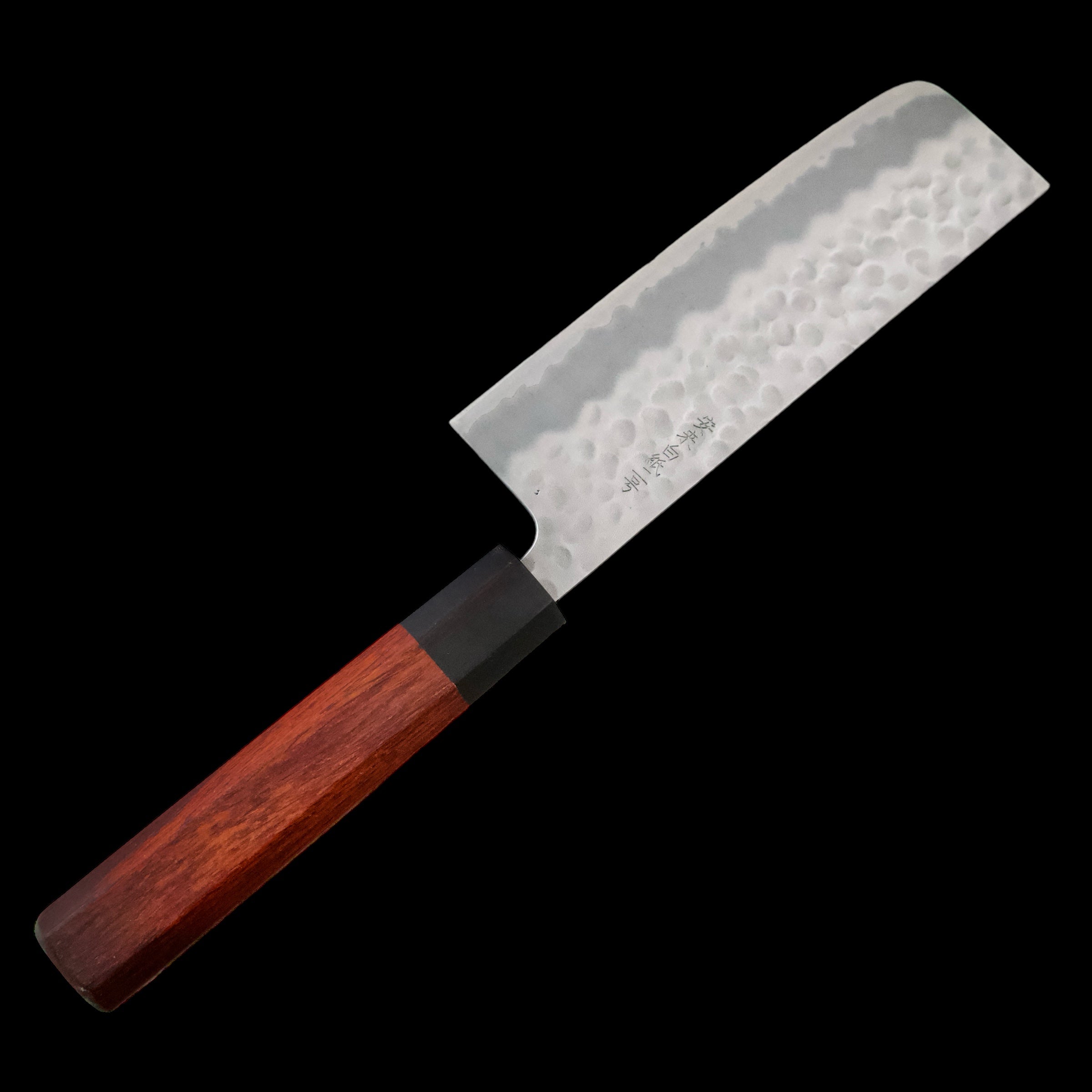 CUCHILLO TOKUSHU Nakiri #2 revestido de acero inoxidable blanco de 175 mm con mango de palisandro