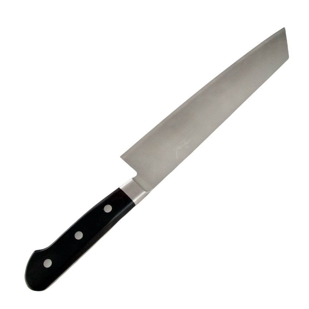 Mango occidental Tsunehisa SRS13 Kiritsuke Gyuto pulido de 240 mm negro Pakka