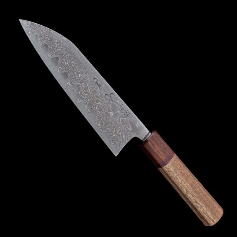 Carter Knives White #1 Damascus High Grade Wabocho 6.18" by Murray Carter