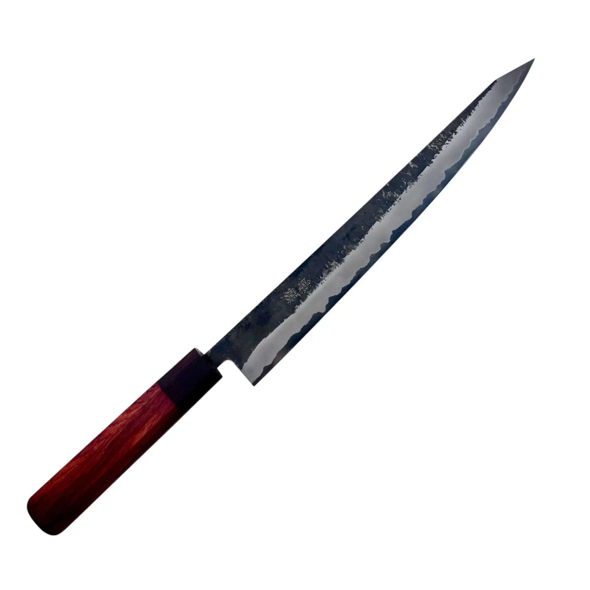 Tokushu Rosewood White #2 Sujihiki 270mm angled blade view