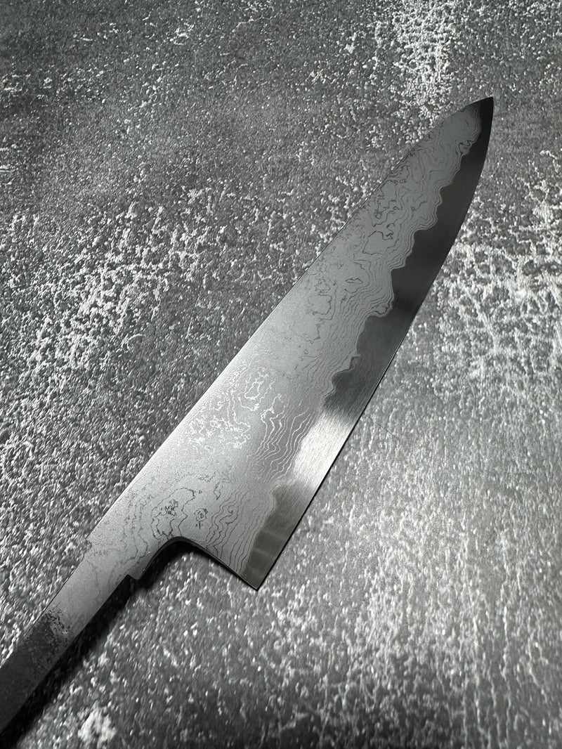 Yoshikazu Tanaka Blue #1 Damascus 210mm Gyuto No Handle