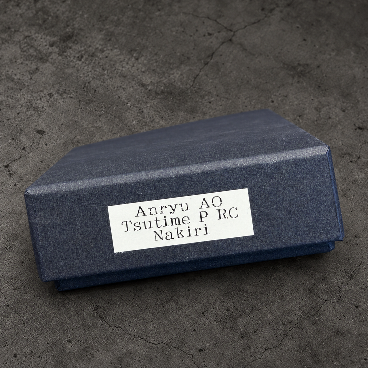 Anryu nakiri box label marked Anryu AO, Tsutime P RC, Nakiri