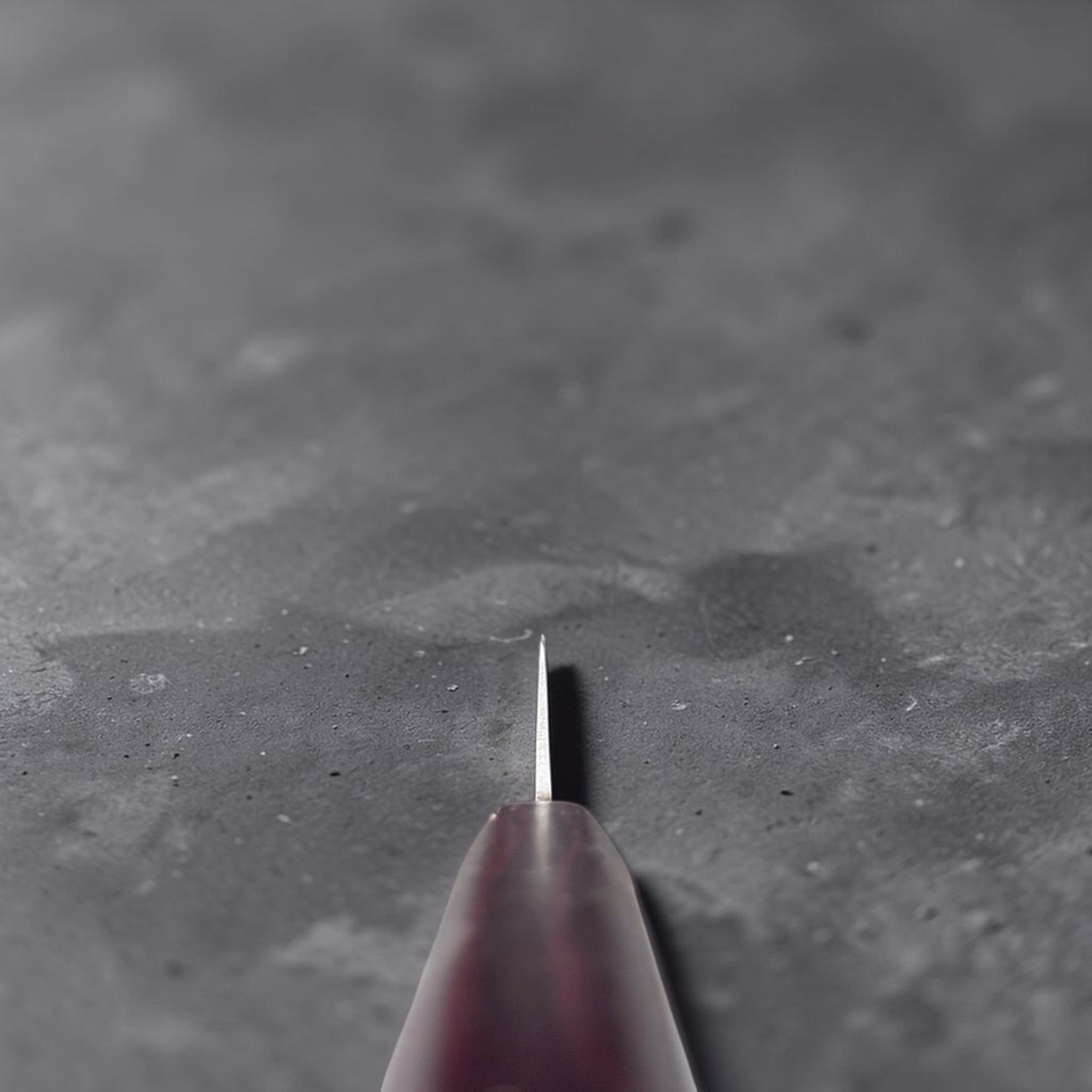 Dao Vua Special Edition Sujihiki Slicer 350 mm, choil view showing thin edge geometry.