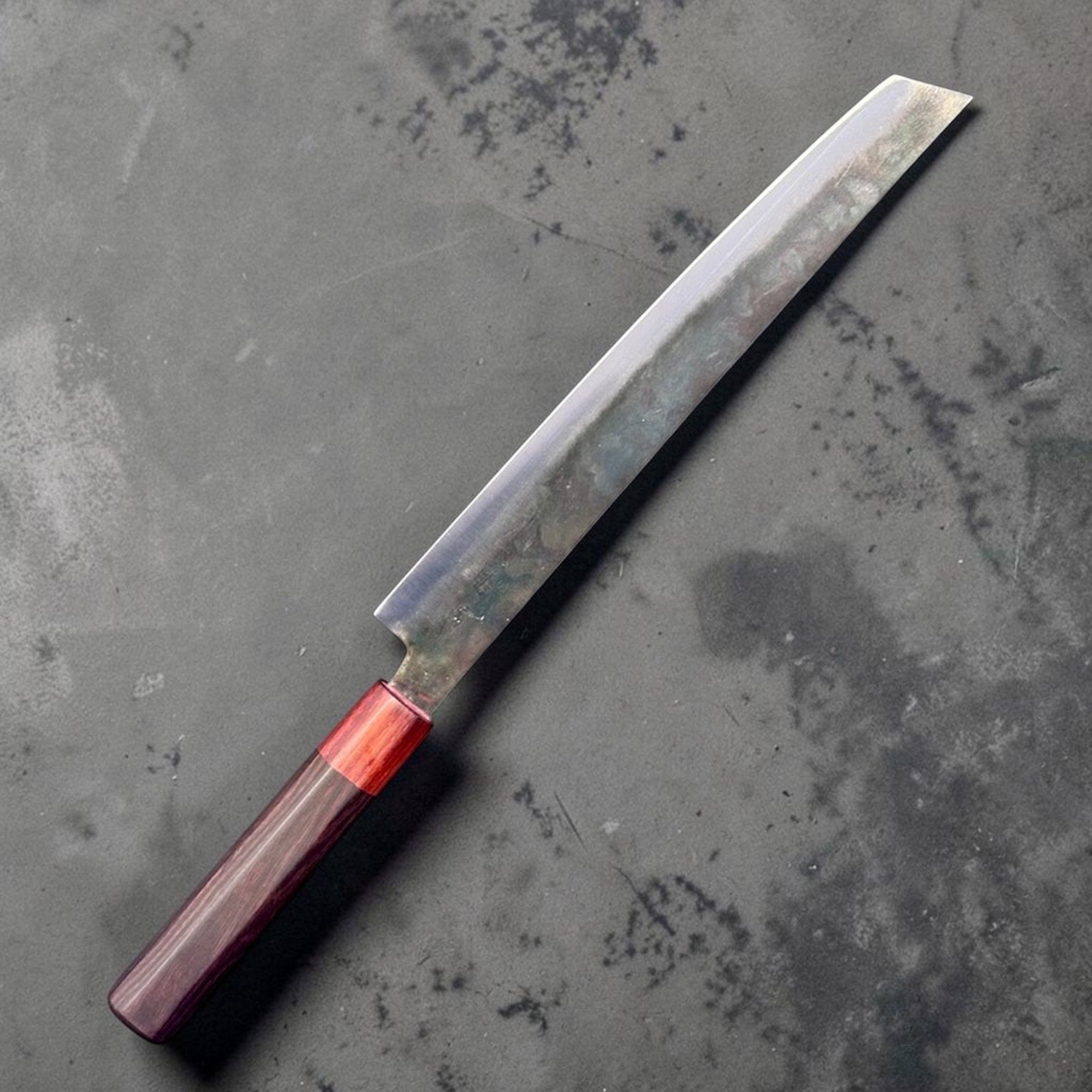 長義　牛刀 Dao Vua 52100 Carbon Steel V3 270mm Sakimaru Sujihiki Slicer
