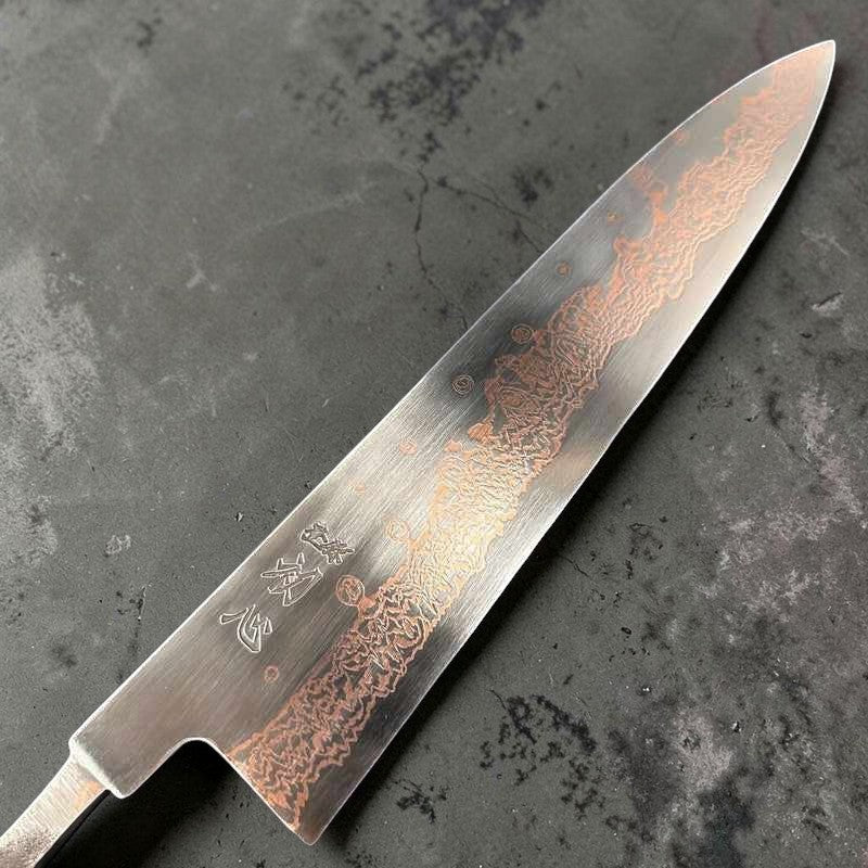 Hatsukokoro Yorokobi SLD Rainbow Damascus 270mm Gyuto (No Handle) - Tokushu Knife