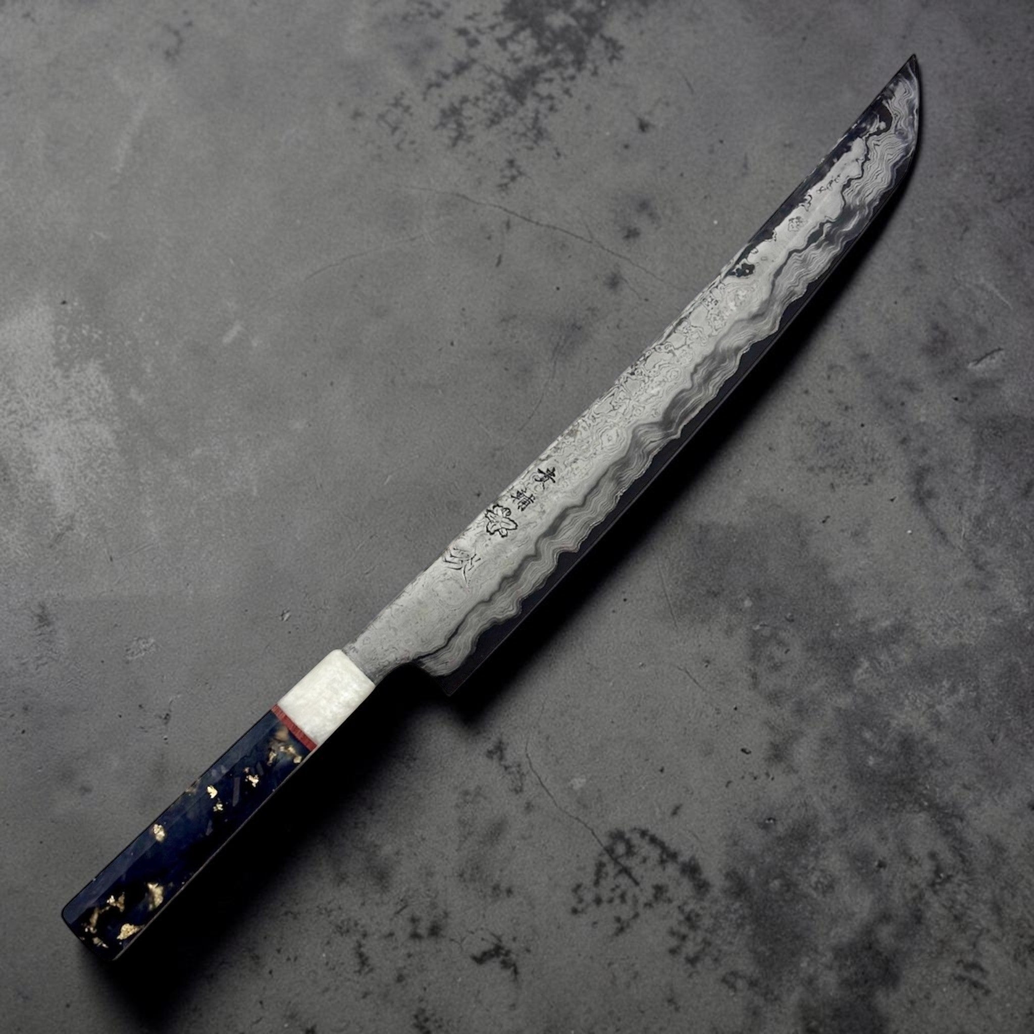 Manaka Aogami #1 KokuENN Sakimaru Sujihiki 300mm with Prisma Knife Handle