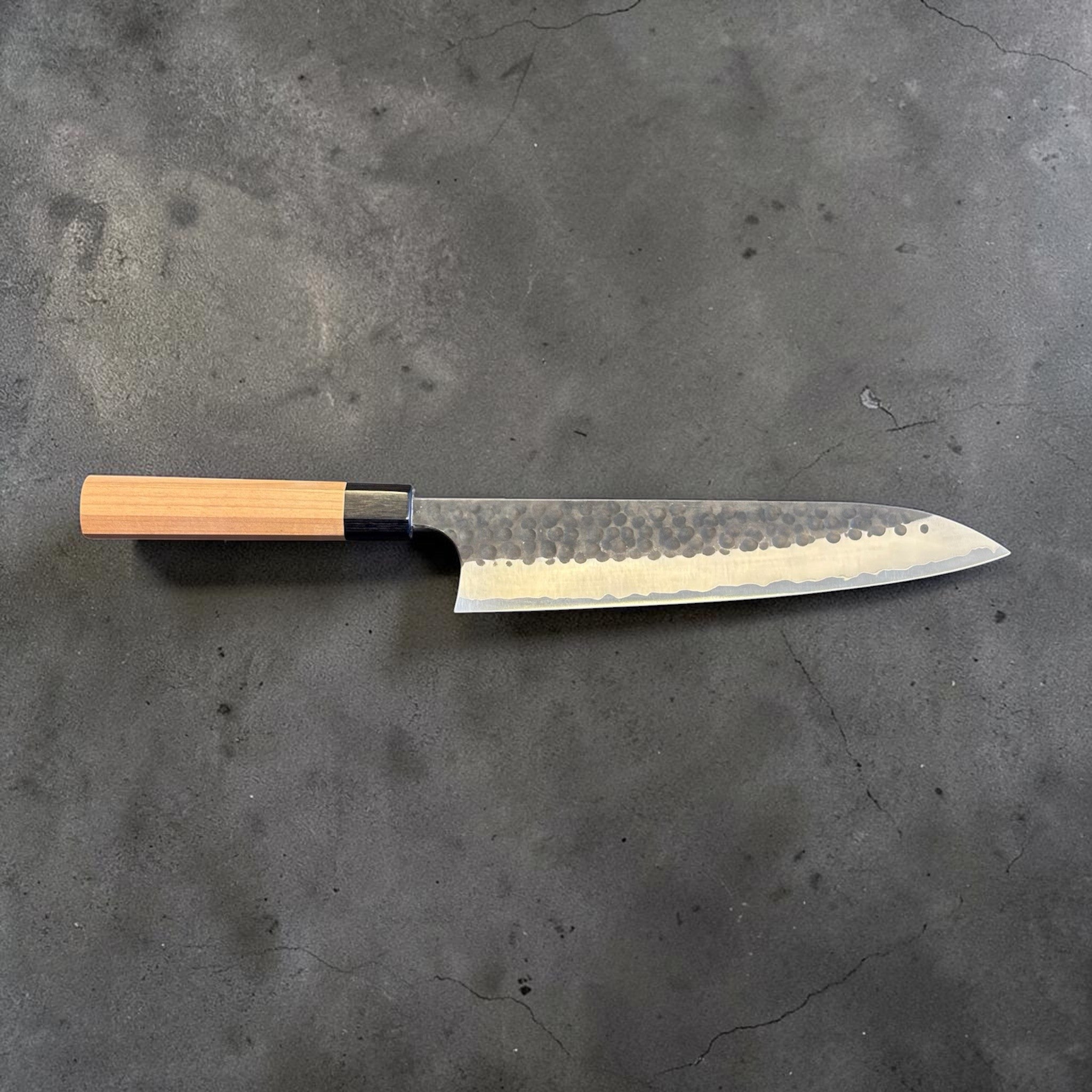 Masakage Koishi Gyuto 240 mm profile shot.