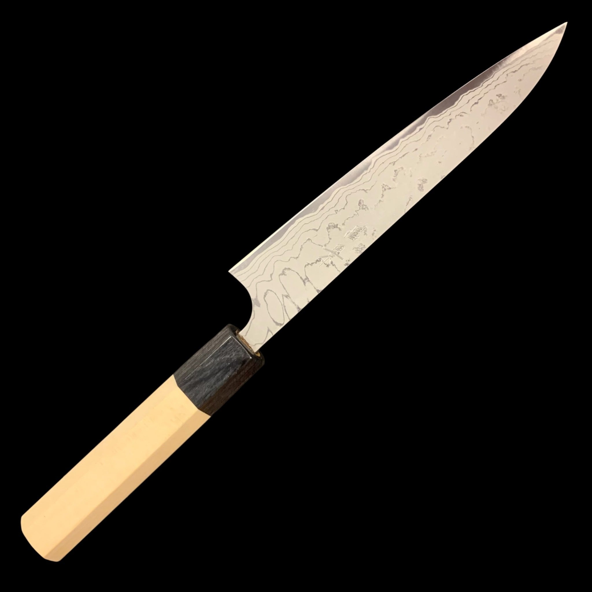 Masakage Shimo White #2 Damascus Petty 150 mm, alternate angle