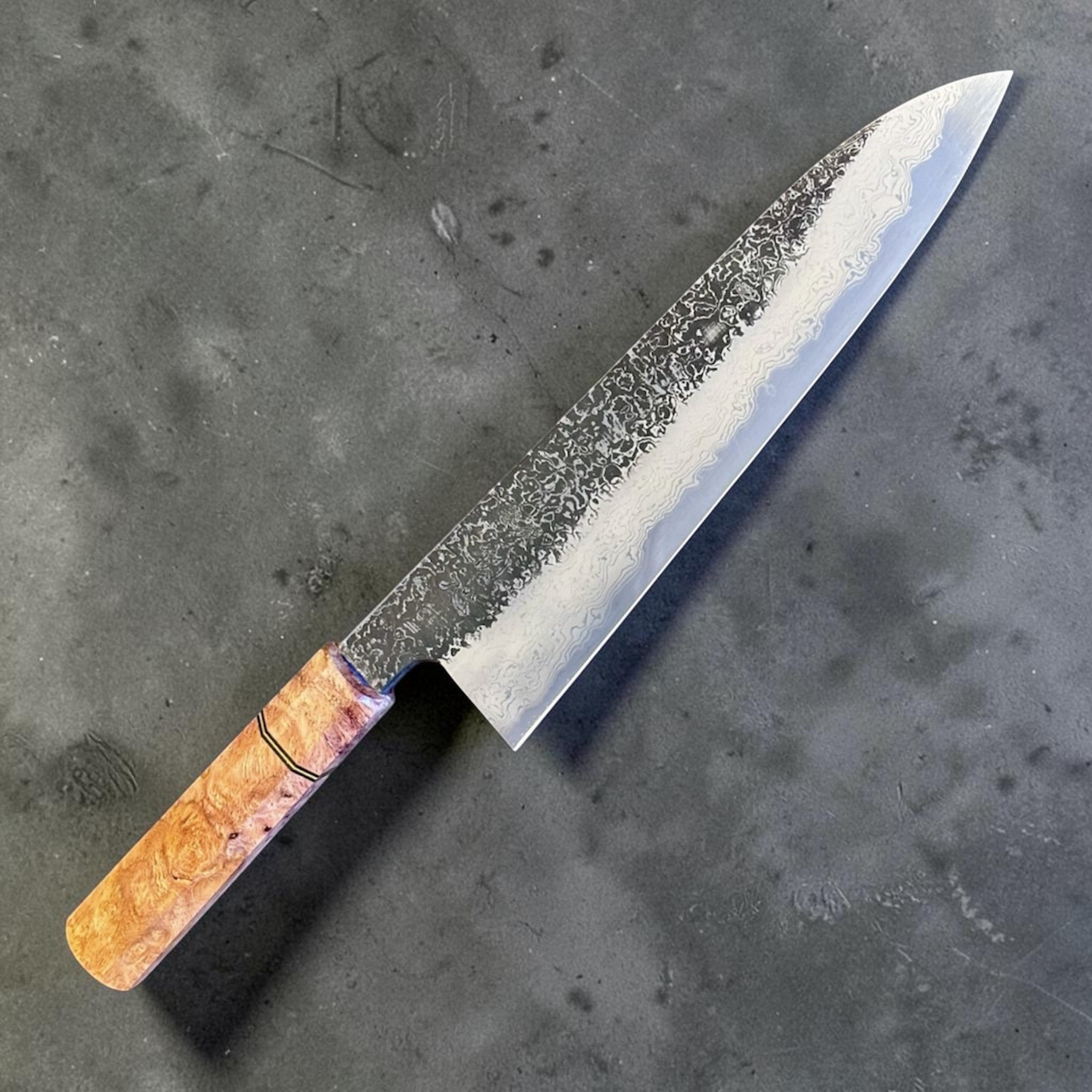 Ti amo F3 ソロモデル 2011 MASAKAZU YOSHIDA Masuda Blue #1 Kurozome Gyuto | Tokushu Knife
