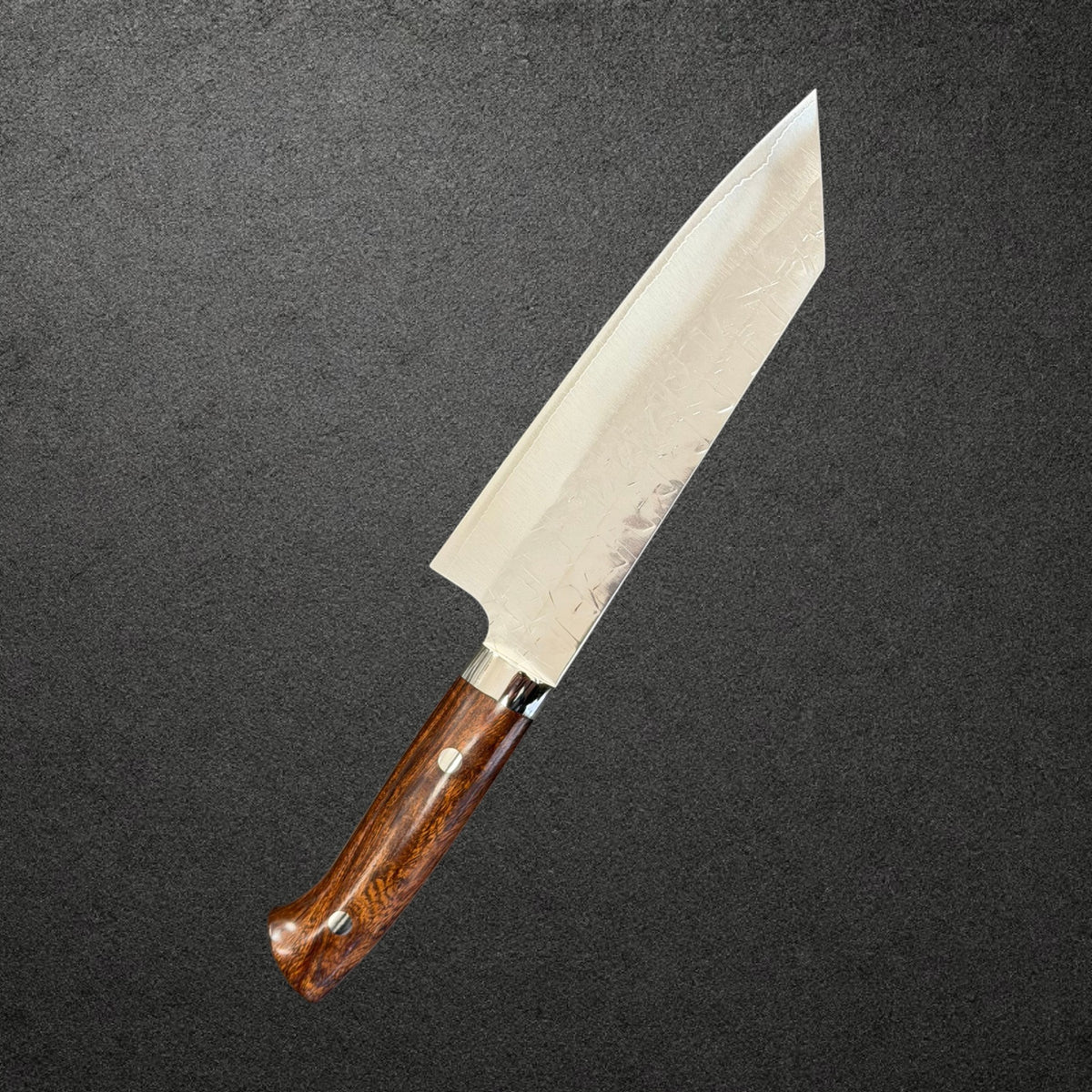 Takeshi Saji SRS-13 Tsuchime Bunka with ironwood handle, reverse angle