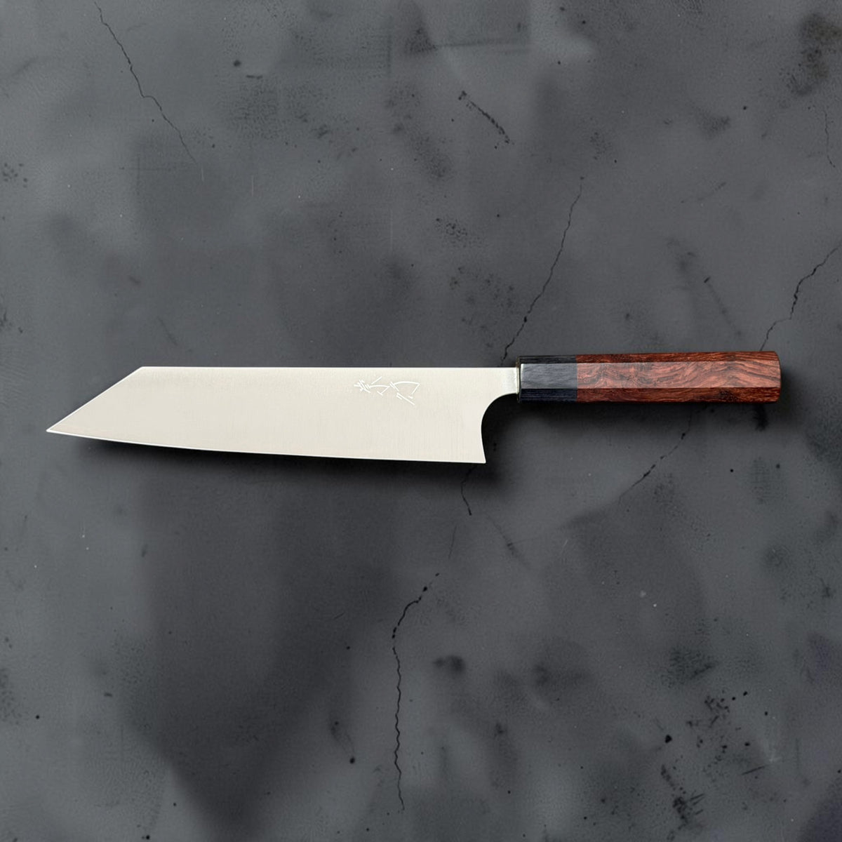 Shibata Koutetsu SG2 210mm gyuto, reverse side profile
