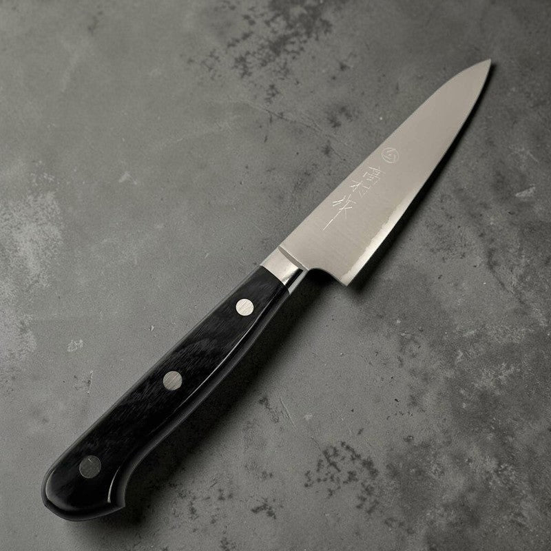 Takamura Polished VG10 130mm Petty Western Handle Black - Tokushu Knife