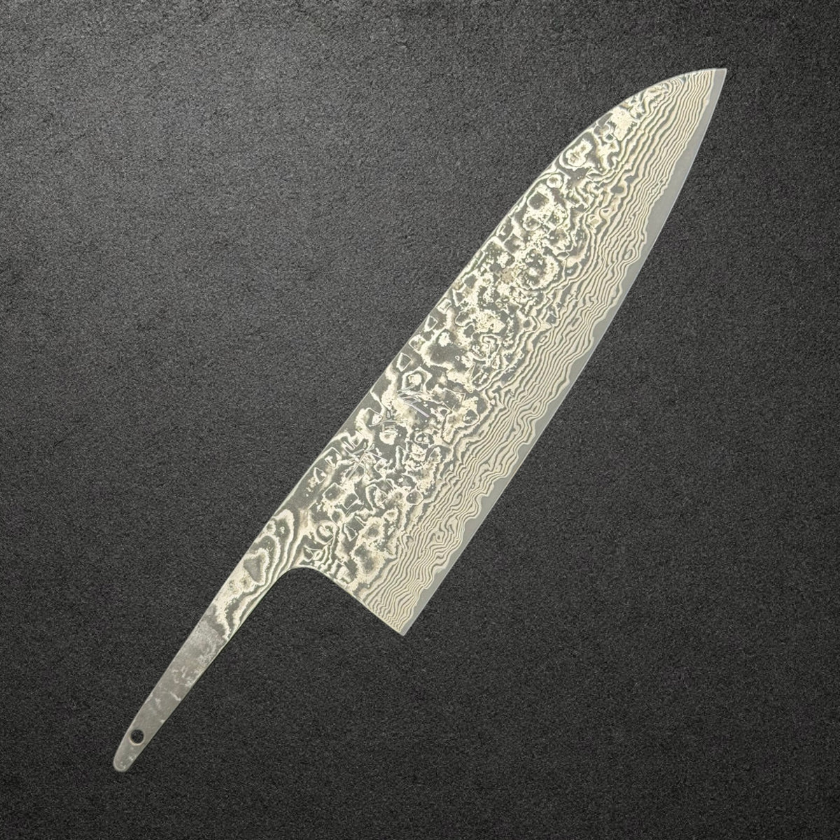Takeshi Saji SG2 Kurozome Damascus Santoku blade only — hero
