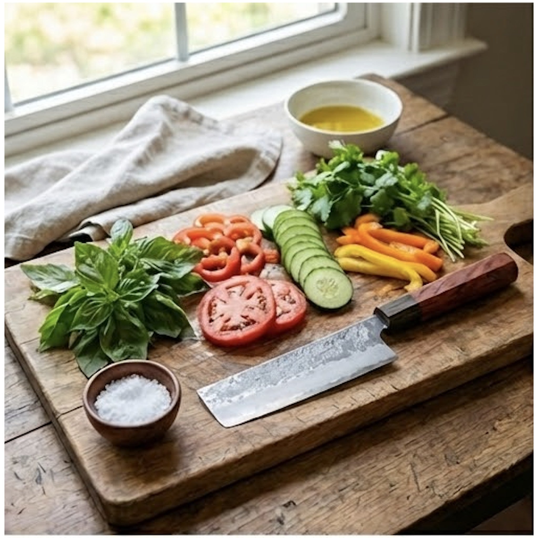 Tokushu Knife Ginsan #3 Nashiji Nakiri