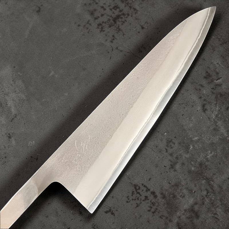 YOSHIKANE Stainless Clad White #2 Nashiji 210mm Gyuto (No Handle) - Tokushu Knife
