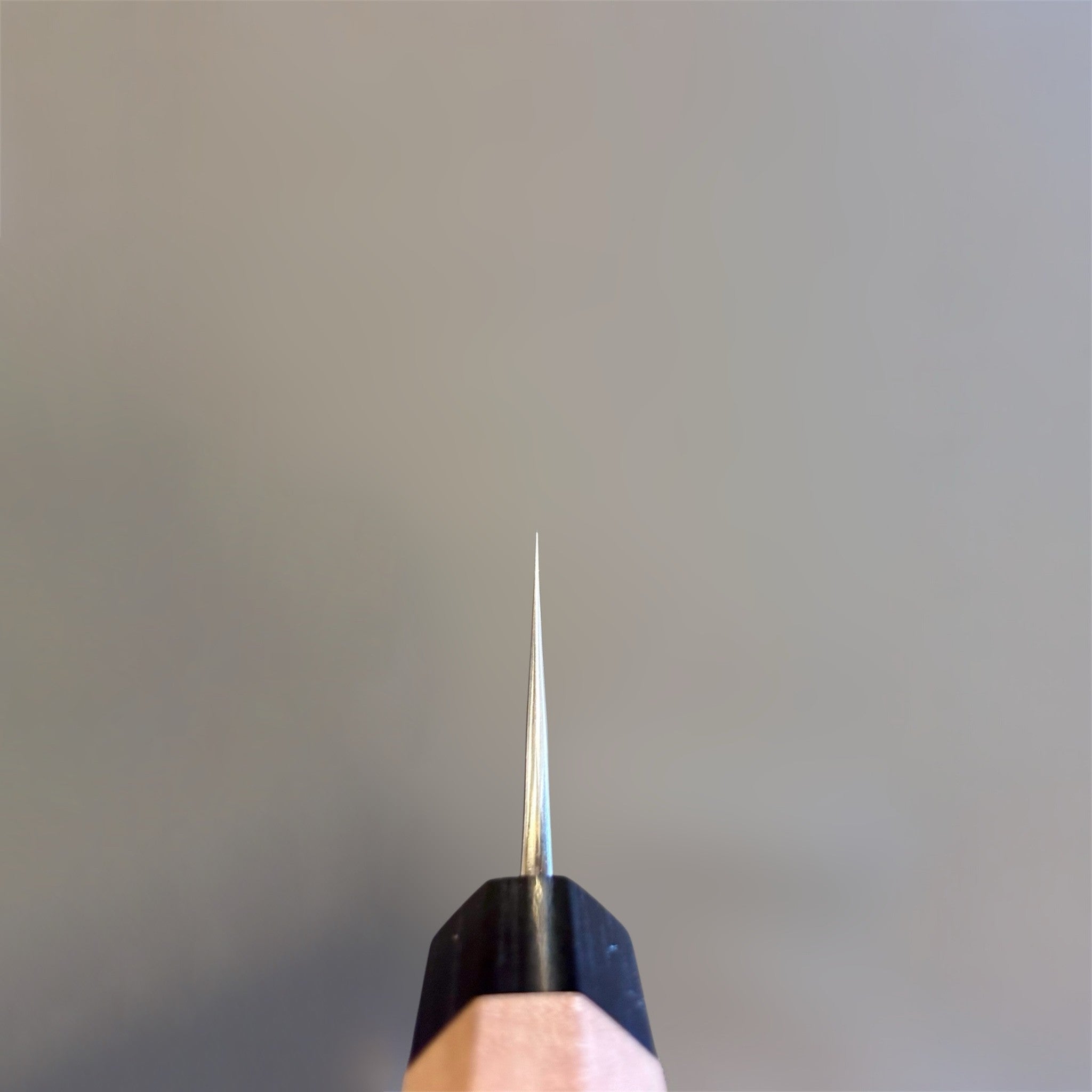 Yoshimi Kato Aogami Super Nashiji Gyuto 210 mm choil shot.