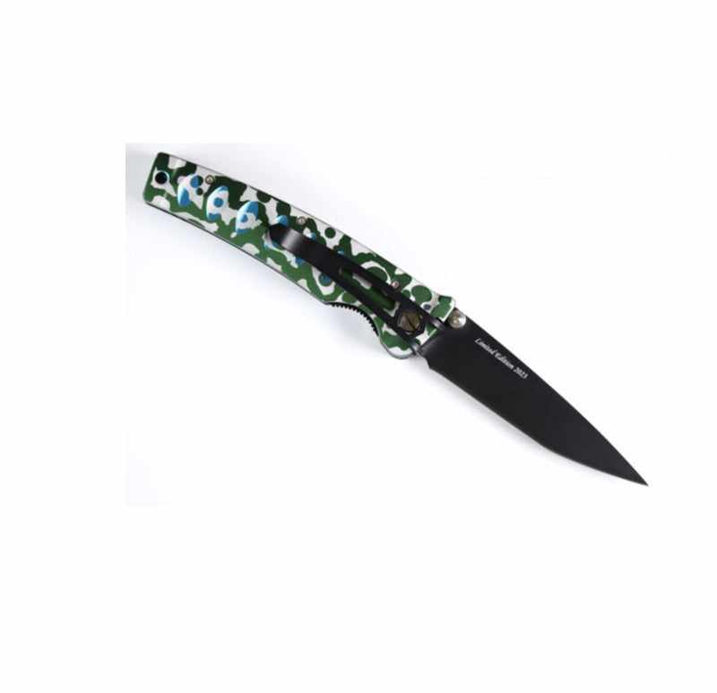 2023 Limited Edition Mcusta Katana VG-10 Core San Mai Camo 4.25" Folding knife - Tokushu Knife