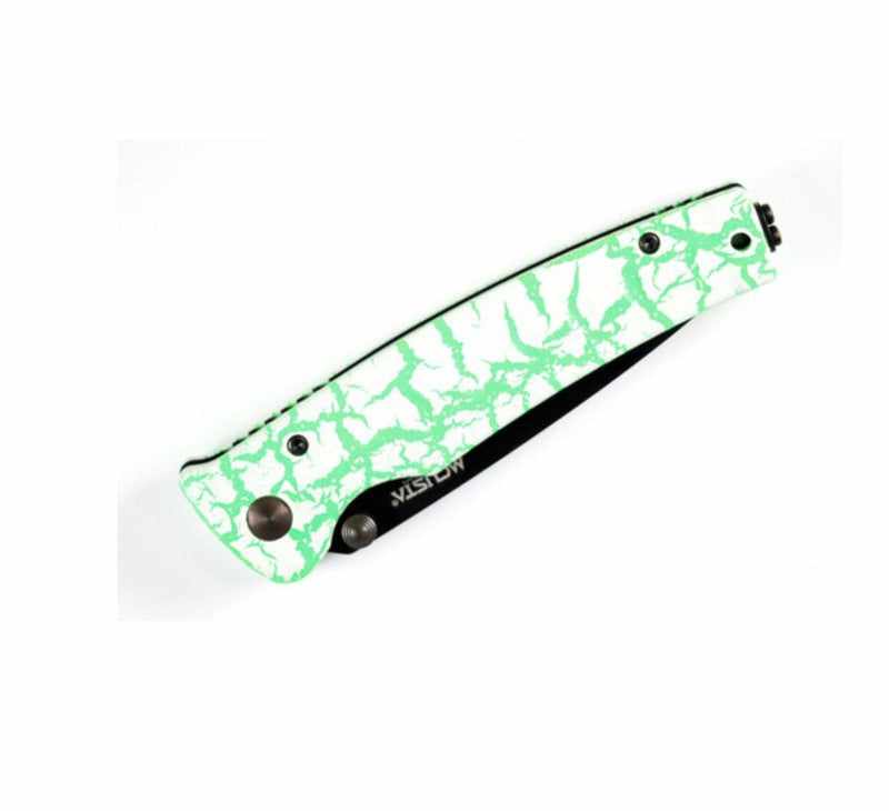 2023 Limited Edition Mcusta Katana VG-10 Core San Mai Green/white 4.25" Folding knife - Tokushu Knife