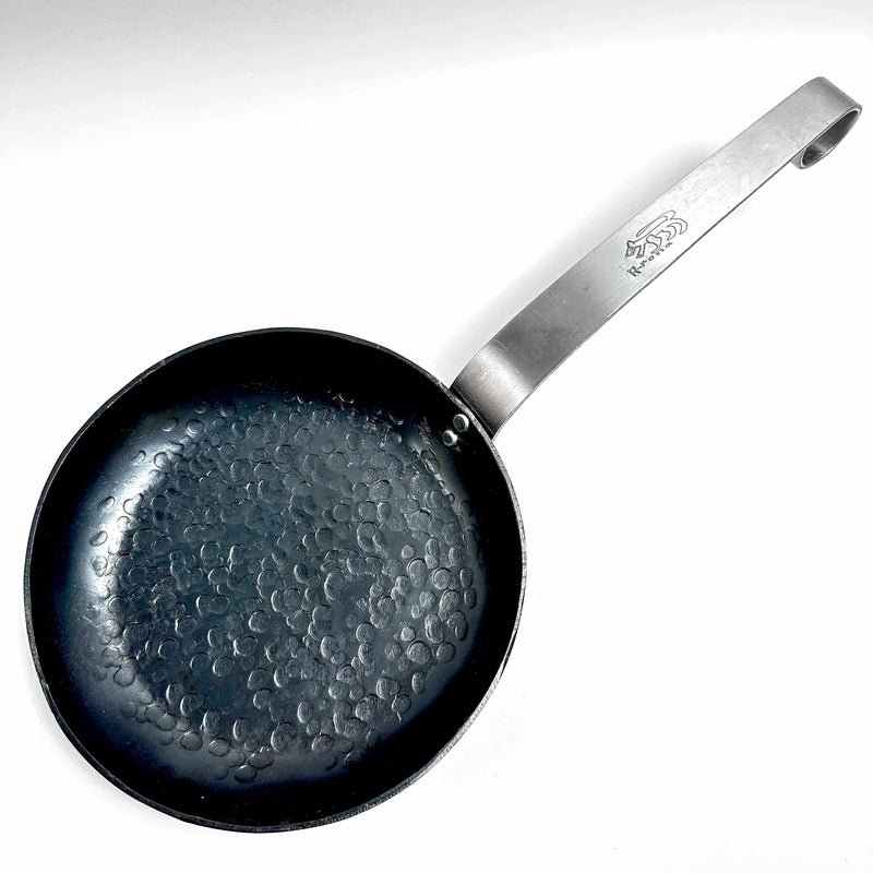 Hand Forged Carbon Steel Hammered Frying Pan 20cm – Tokushu Knife