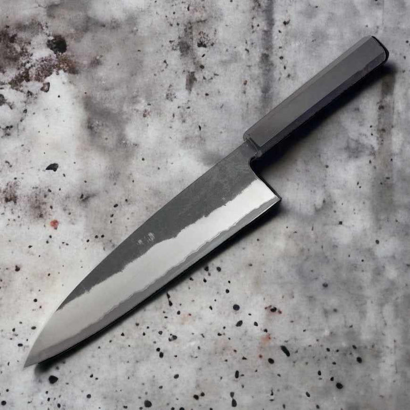 Yoshihiro Nashiji Kurouchi White Steel #2 Stainless Clad Nakiri