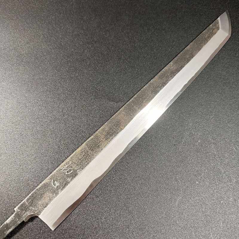HATSUKOKORO Shirasagi Kurochi Aogami #2 Sakimaru 330mm Yanagiba (No Handle) - Tokushu Knife