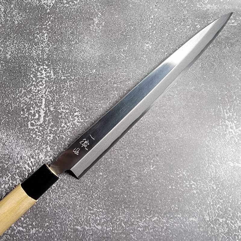 Ittetsu Hand Forged White #2 300mm Yanigiba with Magnolia Wa Handle Tokushu Knife.