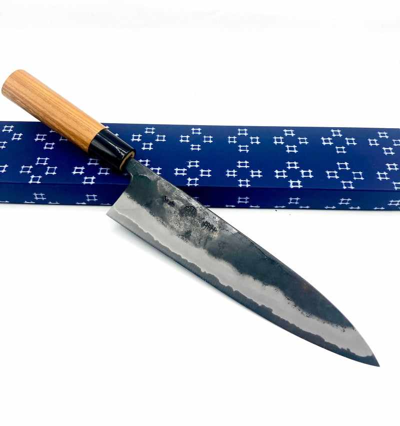 Kyohei Shindo Blue #2 Iron Clad Kurouchi 210mm Gyuto - Tokushu Knife