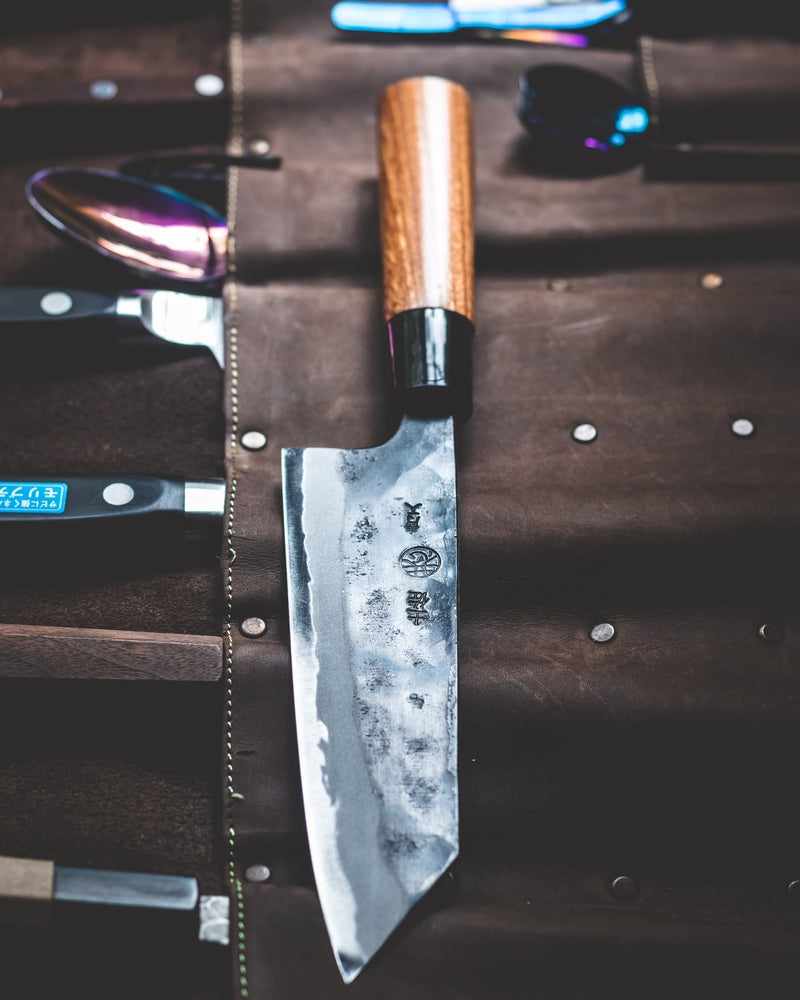 Kyohei Shindo Blue #2 Kurouchi 165mm Bunka No Handle Tokushu Knife.