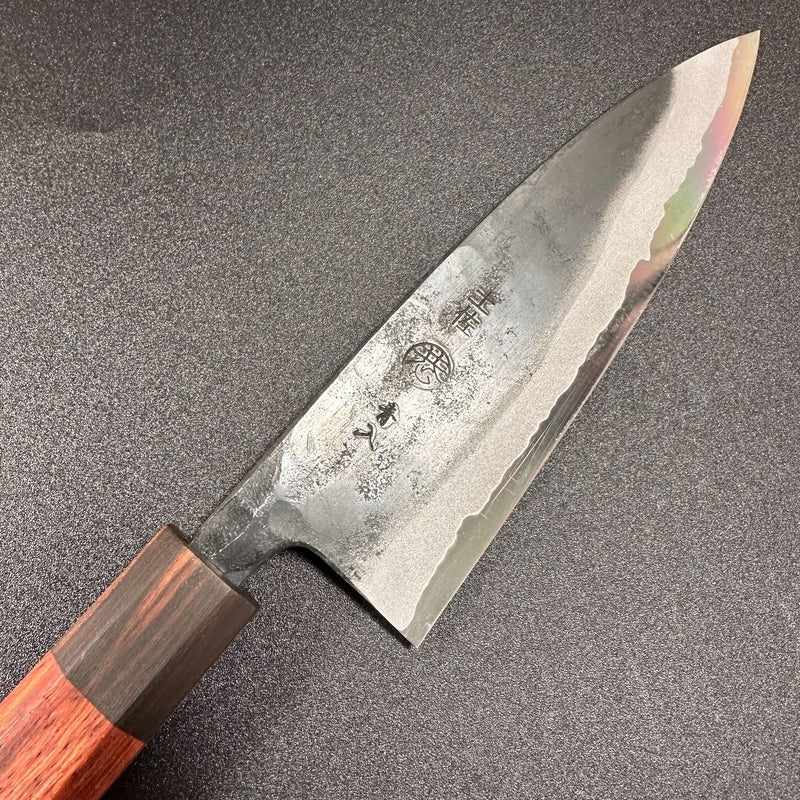 Kyohei Shindo Warikomi Blue #2 Kurouchi 165mm Funayuki Rosewood handle - Tokushu Knife