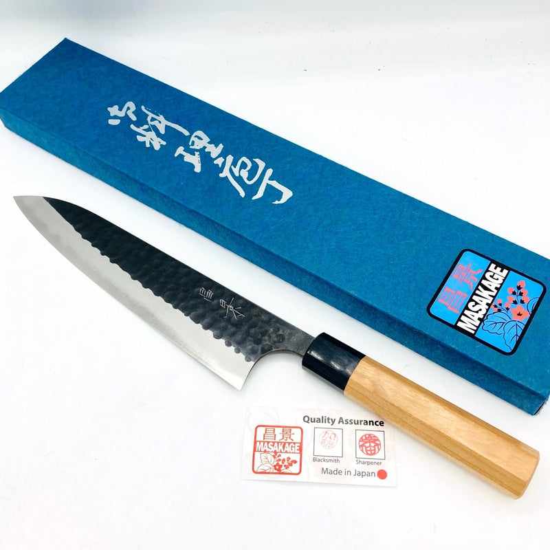 Masakage Koishi Stainless Clad Aogami Super Kurouchi Tsuchime 210mm Gyuto NO HANDLE Tokushu Knife.