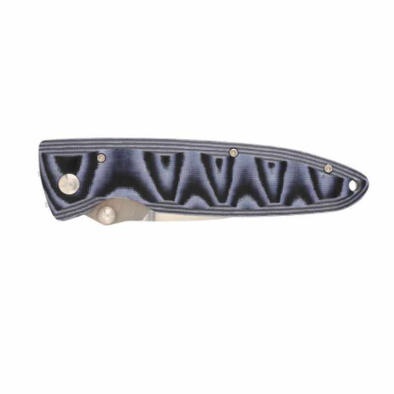 Mcusta MC-10V Classic Wave VG- 10 Blade Blue Micarta 4.37" Folding Knife - Tokushu Knife