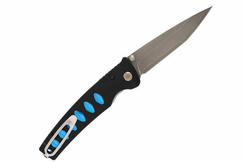 Mcusta MC-41C Katana VG-10 Core San Mai Black/Blue Anodized Aluminum 4.25" Folding knife - Tokushu Knife