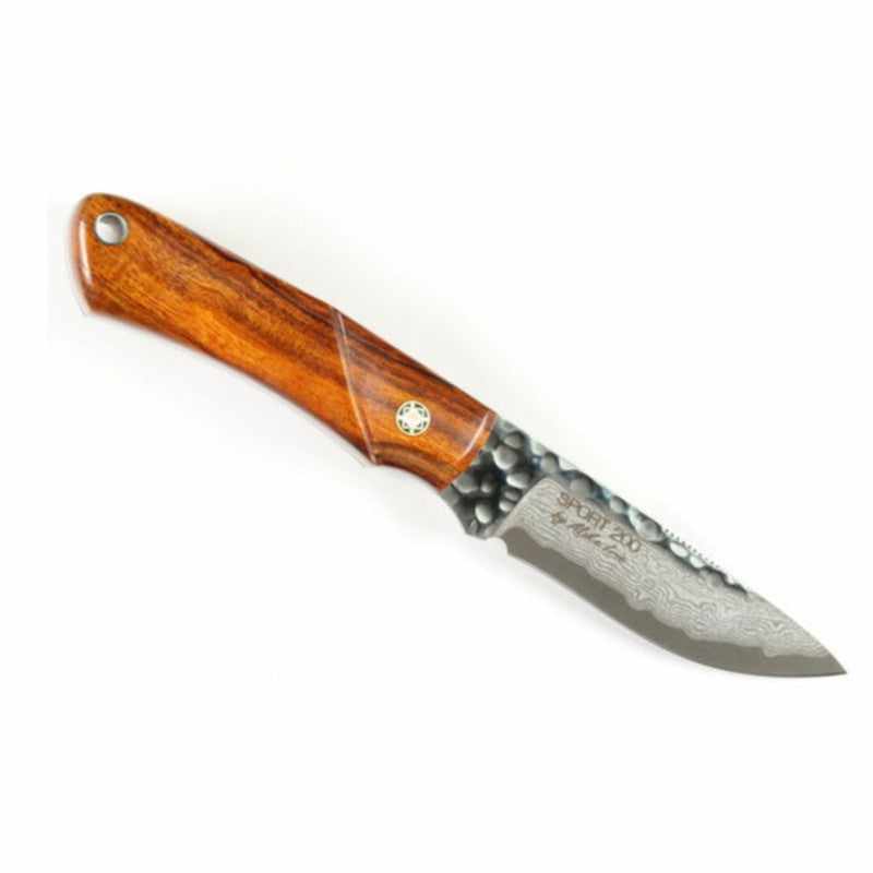 Mcusta Mike Irie Collaboration Sport 200 Damascus with VG-10 Core Ironwood 6.625" Fixed Blade - Tokushu Knife