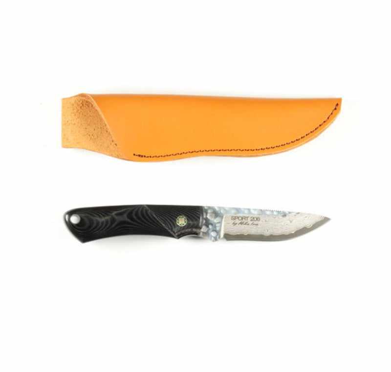 Mcusta Mike Irie Collaboration Sport 200 Damascus with VG-10 Core Micarta 6.625" Fixed Blade - Tokushu Knife