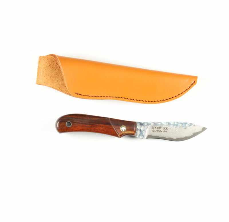 Mcusta Mike Irie Collaboration Sport 300 Damascus with VG-10 Core Ironwood 6.5" Fixed Blade - Tokushu Knife