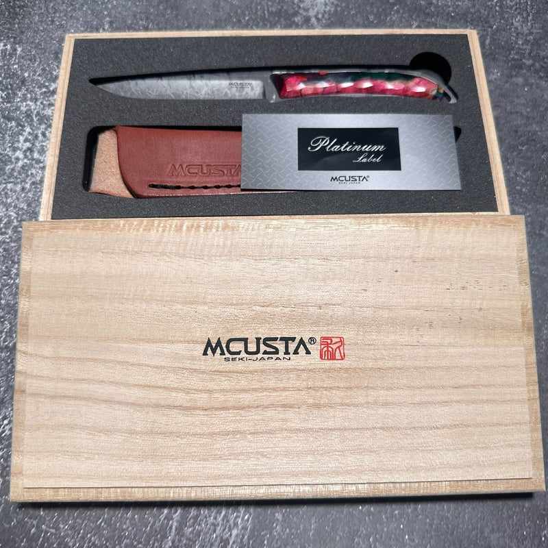 Mcusta Platinum Label Custom VG-10 Core Wood Handle 7.125" Fixed Blade Knife - Tokushu Knife