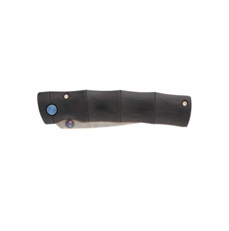 Mcusta Shinra Emotion Take VG-10 Core Damascus Black Pakkawood 3.75" Folding Knife - Tokushu Knife