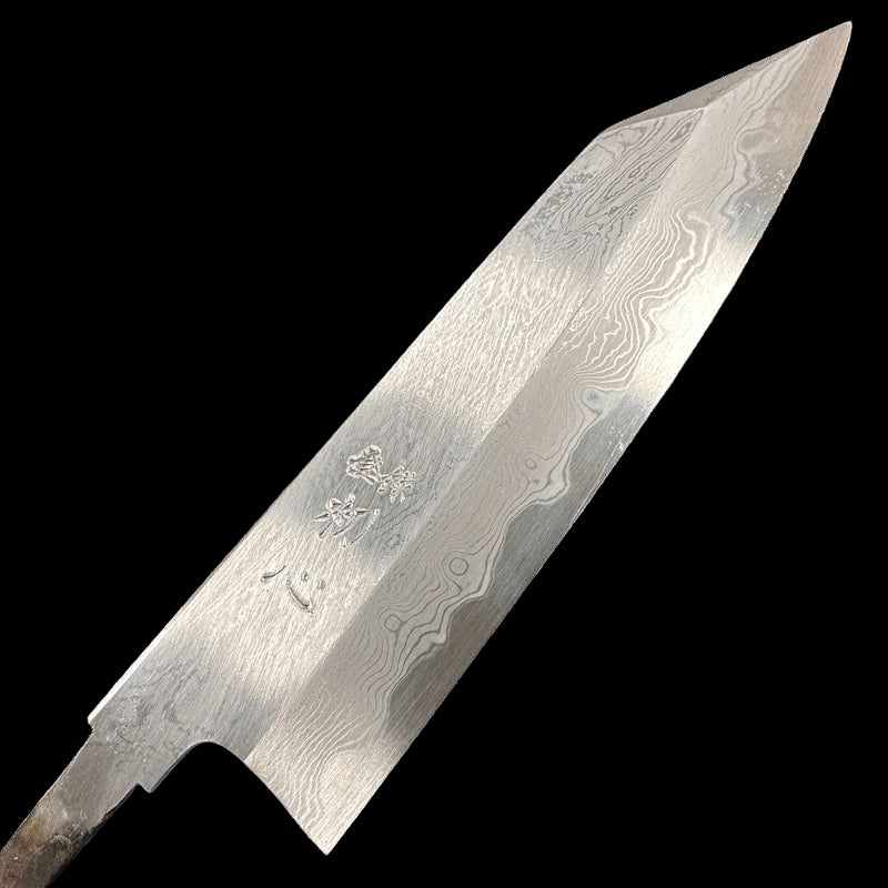 NAKAGAWA X MORIHIRO Blue #1 Damascus 180mm Bunka (no handle) - Tokushu Knife
